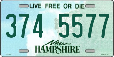 NH license plate 3745577