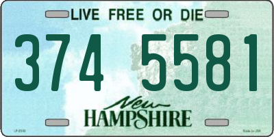 NH license plate 3745581
