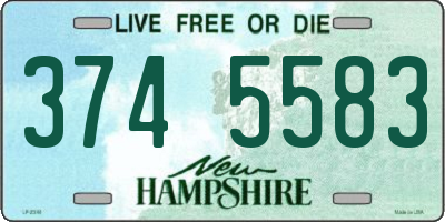 NH license plate 3745583