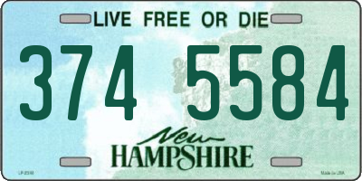 NH license plate 3745584