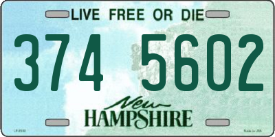 NH license plate 3745602
