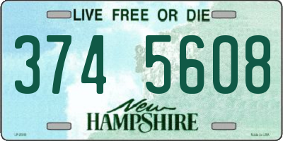 NH license plate 3745608