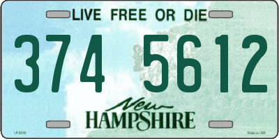 NH license plate 3745612