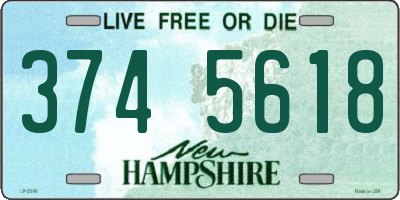NH license plate 3745618