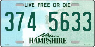 NH license plate 3745633