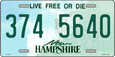 NH license plate 3745640