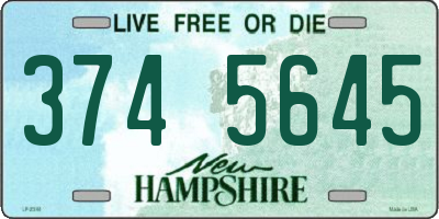 NH license plate 3745645