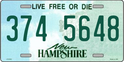 NH license plate 3745648
