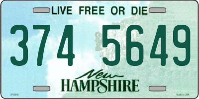 NH license plate 3745649