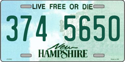 NH license plate 3745650