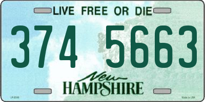 NH license plate 3745663