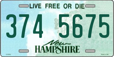 NH license plate 3745675