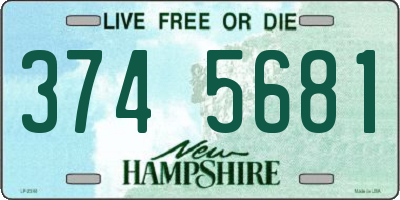 NH license plate 3745681