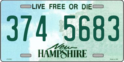 NH license plate 3745683