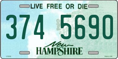 NH license plate 3745690