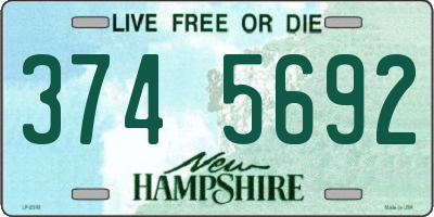 NH license plate 3745692