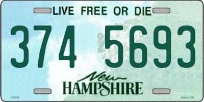 NH license plate 3745693
