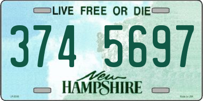 NH license plate 3745697