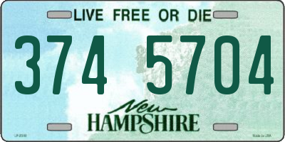 NH license plate 3745704