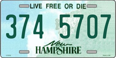 NH license plate 3745707