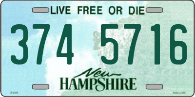 NH license plate 3745716