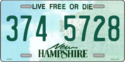 NH license plate 3745728