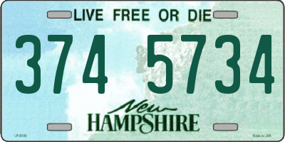 NH license plate 3745734