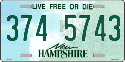 NH license plate 3745743