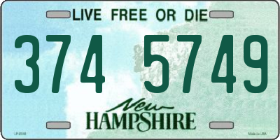 NH license plate 3745749