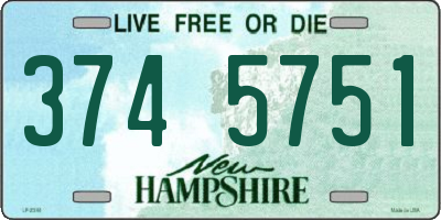 NH license plate 3745751