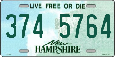 NH license plate 3745764