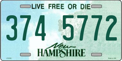 NH license plate 3745772