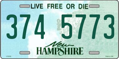 NH license plate 3745773