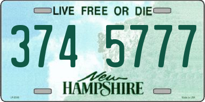 NH license plate 3745777