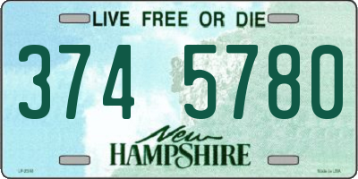 NH license plate 3745780