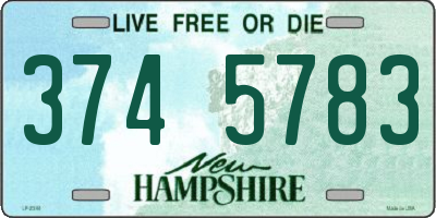 NH license plate 3745783