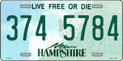 NH license plate 3745784