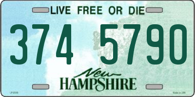 NH license plate 3745790