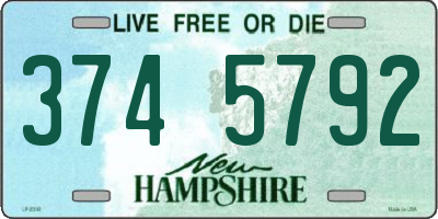NH license plate 3745792