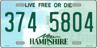 NH license plate 3745804