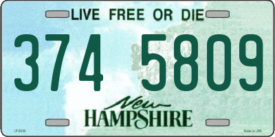 NH license plate 3745809