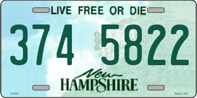 NH license plate 3745822