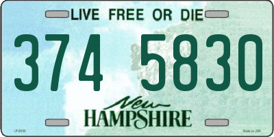 NH license plate 3745830