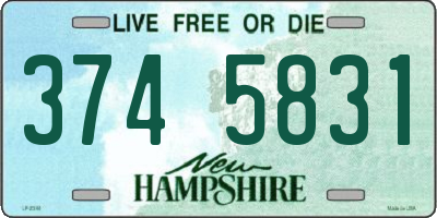 NH license plate 3745831