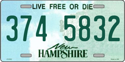 NH license plate 3745832