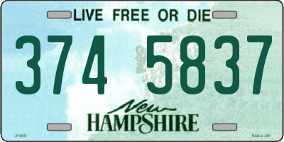 NH license plate 3745837