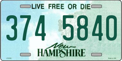NH license plate 3745840