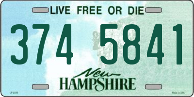 NH license plate 3745841