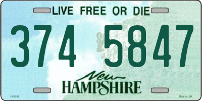 NH license plate 3745847