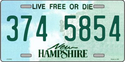 NH license plate 3745854